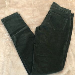 Green Corduroy Skinny Pants